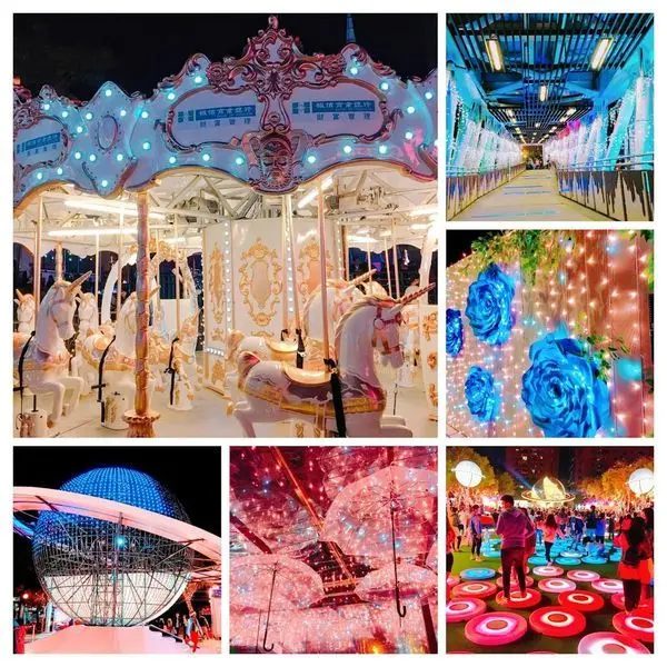 【2018新北耶誕城愈夜愈美麗】新北最新六大IG打卡景點/漫漫傘步、藍色玫塊、迷幻星球感受最繽紛亮麗的耶誕節