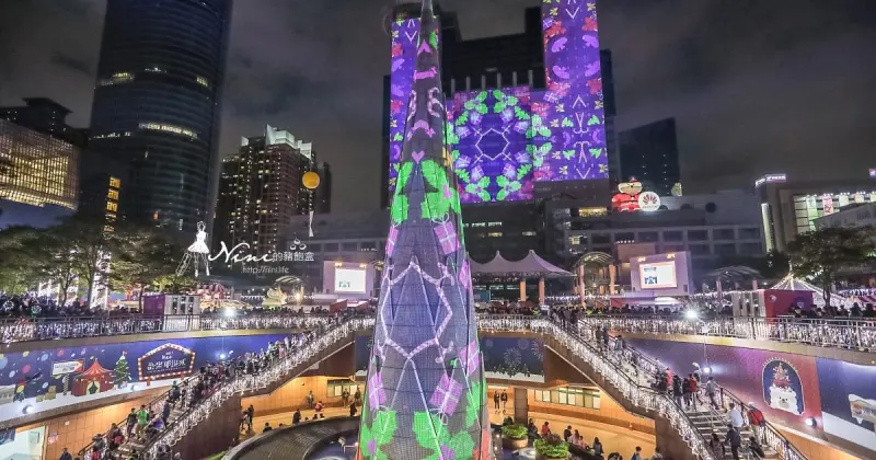 2017新北耶誕城｜免費遊樂設施、捷運交通、活動時間/藍色時光隧道超有日本fu/便宜汽球哪裡買 - Nini的豬飽盒