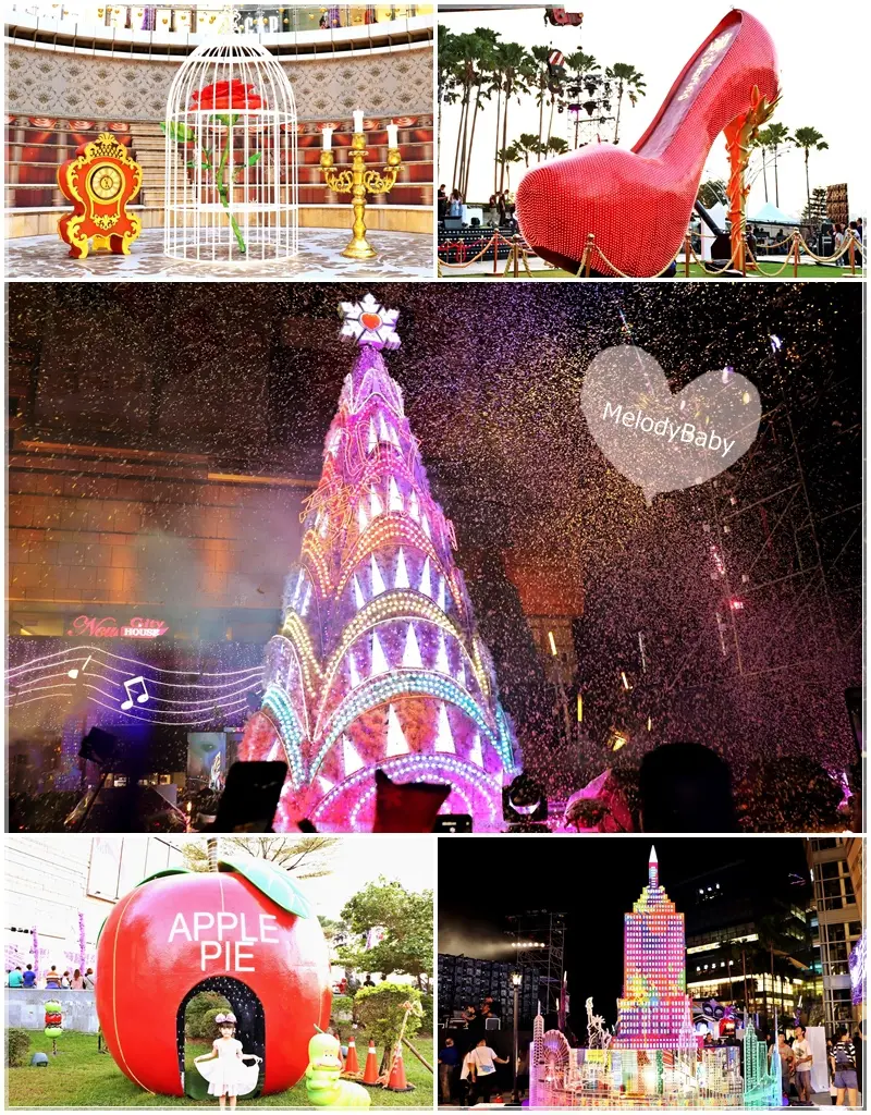 【高雄新景點】2017夢時代聖誕節♥夢幻高跟鞋、美女與野獸玫瑰花，紐約自由女神等五大熱門景點🎄