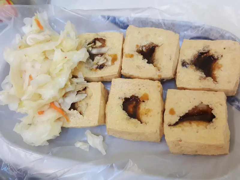 【食-新竹竹北】飄溢香臭豆腐★非基改黃豆製成臭豆腐☆南部風味臭豆腐★手工麵線