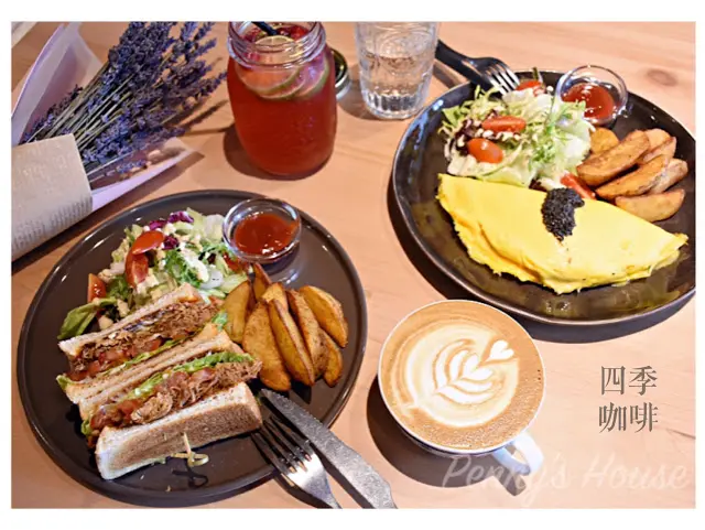 【台北美食推薦】Café de Saison 四季咖啡- 美味的手撕豬肉三明治還有菇菇蛋捲早午餐（捷運國父紀念館站/Wifi/附插座）
