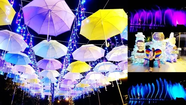 新北市旅遊景點 ▶ 2019新店碧潭水舞秀 ▶ 浪漫碧潭水舞光影秀時間、交通  愛神降臨藝術街、撩妹光樹 IG打卡!