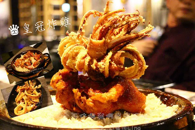 [台中♥西屯區]打啵G / 台中大隆店。♛皇冠炸雞華麗登場。品嚐大魷魚+玉米春雞+雞油糯米飯。一次到位