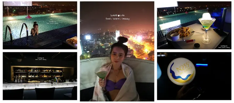 | 食記．酒吧 | 嘉義東區 ♪ N23.5 Lounge 不必到新加坡也有夜色覆蓋的無際泳池酒吧 ♫