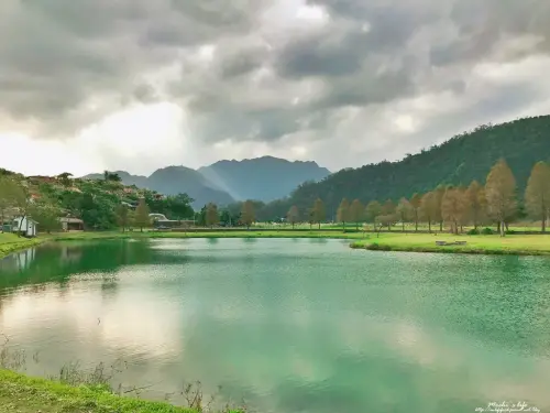 宜蘭景點｜這是明信片吧?! 寧靜小歐洲「福園蜊埤湖落羽松」：一整排落羽松環湖步道，美翻天! (落羽松秘境)