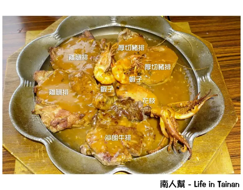 【台南北區-美食】70元豬排｜80元牛排｜雙人海陸大拼盤500有找｜濃湯.飲料喝到飽 ~ 吉鶴牛排-台南花園店