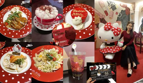 【林口美食】Hello Kitty Red Carpet  壽星送4吋蛋糕 推薦慶生餐廳 主題餐廳 三井Outlet