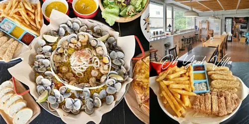 【高雄】沃野山丘  超霸氣蛤蠣滿滿海鮮燉飯 阿公店水庫旁美麗湖景親子寵物餐廳