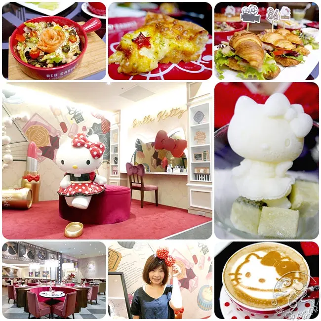 療癒系餐點【Hello Kitty Red Carpet美式餐廳】威秀與三麗鷗聯手打造好萊塢巨星，味覺與視覺雙重享受，與Kitty一起用餐好幸福。