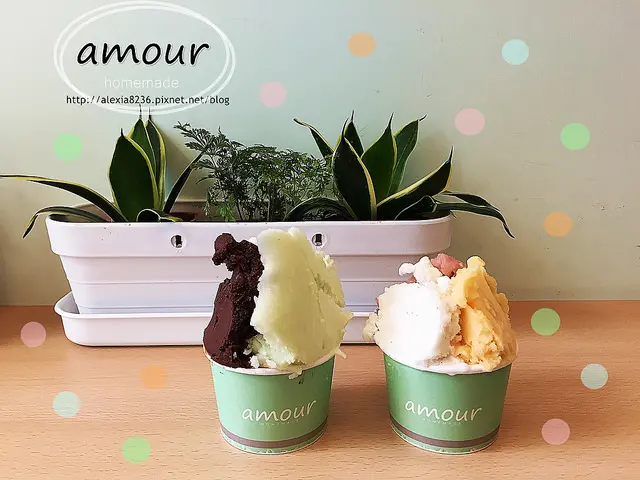 台南中西區_ Amour愛慕 水果冰淇淋，孔廟商圈巷弄內的義式冰淇淋，使用當季新鮮水果製作，口味清爽~全素者也可食用唷！