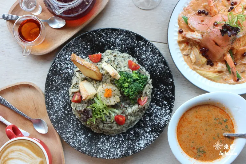 [ 忠孝復興站美食 ] 淺藍 × IM HOME～料多實在好美味的鮭魚親子義大利麵、黑松露干貝燉飯