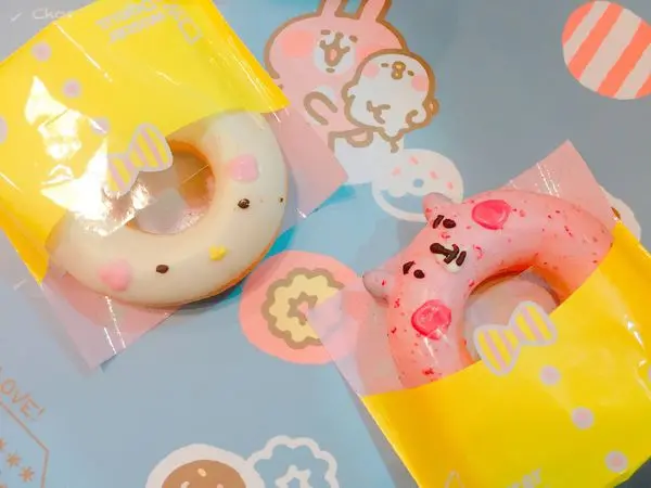 捷運先嗇宮站✿Mister Donut 重新門市✿台灣首次授權 ! 卡娜赫拉的小動物 野餐趣~~~ 粉紅兔兔與P助甜甜圈萌翻了!