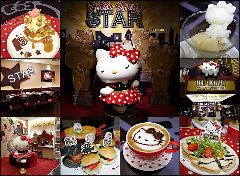 [食記]林口三井 Hello Kitty Red Carpet美式餐廳  Hello Kitty主題餐廳 Kitty拉花 尖叫吧!少女心超可愛主題餐廳 Kitty迷絕對不要錯過!!!