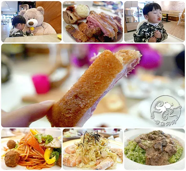 宜蘭五結【就是愛廚房】溫馨風格義式餐廳，銷魂脆皮豬腳、香草烤半雞，好吃到連手指都不能放過！三星蔥青醬燉飯搭配紅酒豬五花，創意料理端上桌