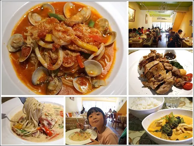 《樹林美食/小姑食記》樹林後站美食，大小通吃的親子餐廳～荷田異國風味料理，綠咖哩超下飯！