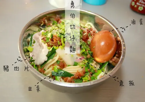 吃。台南｜東區。隱藏在市場裡。內行人才知道的美味「勇伯切仔麵」。