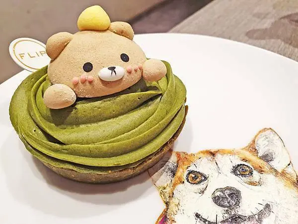 ♪菜寮站。翻轉flip♬ 抹茶系列甜點。玫瑰巧克力塔。螺旋蛋包飯