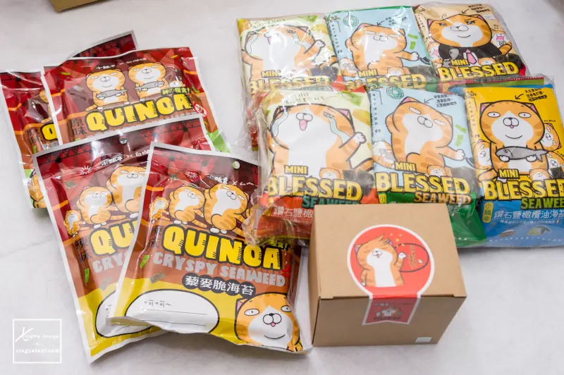 宅配│【小鵲幸x白爛貓海苔】低溫烘烤海苔與白爛貓的相遇，令人愛不釋手的團購零嘴