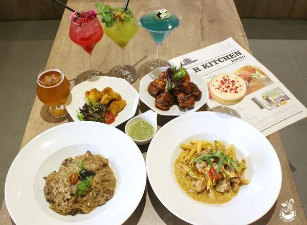 【台中后里區。美食】麗寶outlet餐廳推薦：T.R Kitchen Bistro //義法時尚微醺餐酒館，滿足視覺和味覺的特色調酒和茶飲