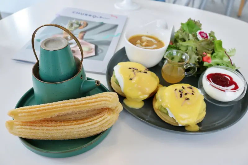 台南｜CHURRO & Sweet 吉拿棒版本杏仁油條．早午餐推薦 - 奇奇一起玩樂趣