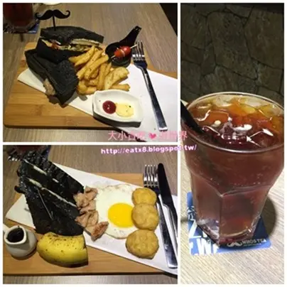 鬍子茶Who’s Tea-新北淡水-招牌竹炭吐司帕里尼，聚餐約會好去處