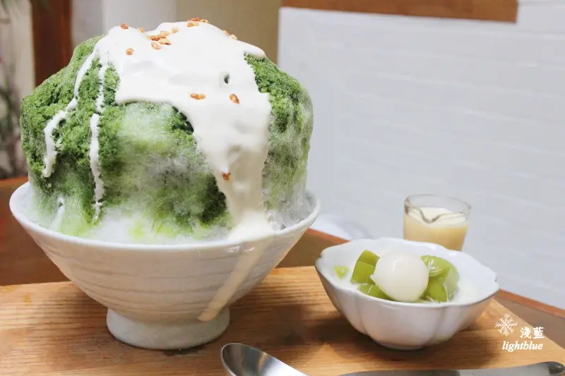 台中美食：淺藍 × 冰田ガリガリ～有小山園抹茶冰和抹茶司康的抹茶控愛店
