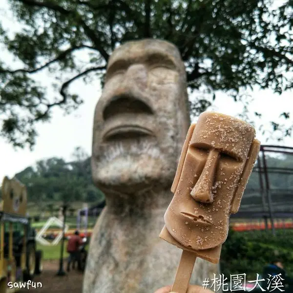 遇fun胃_大溪花海農場||桃園大溪||不只有花海還有摩艾石像 不只拍石像 更是吃當當 讓你一秒感受來到復活節島的氛圍