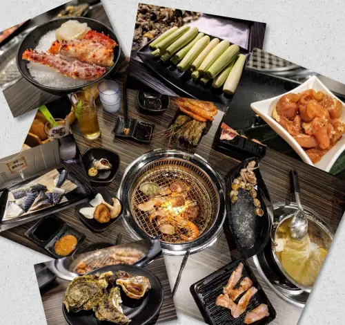 【高雄 好客燒烤。帝王蟹火鍋／頂級肉類海鮮吃到飽／燒烤也能享受夜店的調酒暢飲】新光店