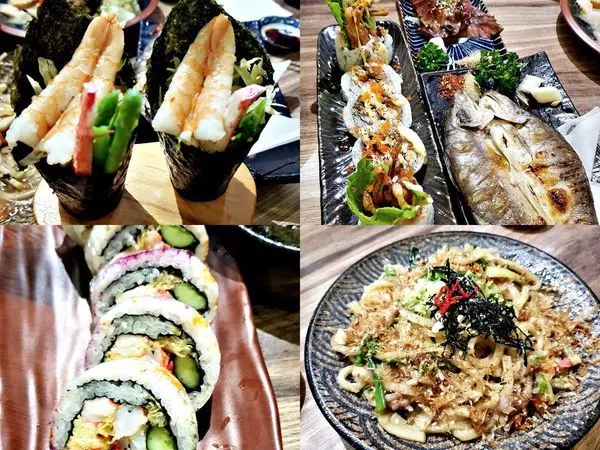 苗栗縣頭份 [谷軒日式食堂] 日本料理 熱炒 壽司 ~ 2019食記之推薦明蝦壽司 軟殻蟹壽司 一夜干 炒烏龍麵 炒高麗菜都好吃喔!