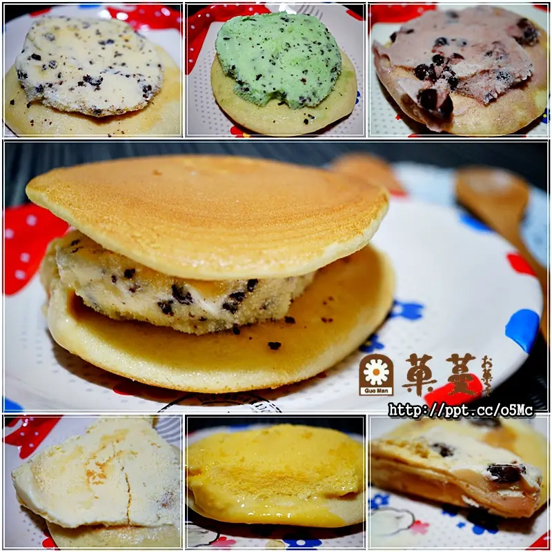 【菓蔓糕點】宅配美食～下午茶首選點心，六種不同口味的銅鑼燒冰淇淋，夏天解渴好甜點＆菓蔓小泡芙，追韓劇必備的一口小零嘴，越吃越涮嘴