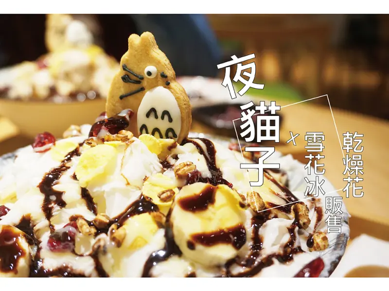 吃。高雄｜IG打卡新地標，繽紛乾燥花屋/雪花冰專售「夜貓子雪花冰」。