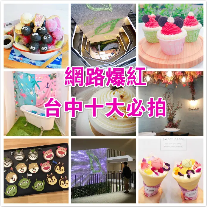 網路爆紅【台中10大】必拍美食景點 網美打卡新標地