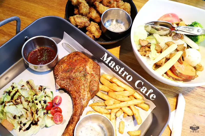 【中和美食】『Mastro Cafe』中和環球店/中和美式餐廳/推15oz招牌戰斧豬排.舒芙蕾/排餐.早午餐/美式烤肉盤