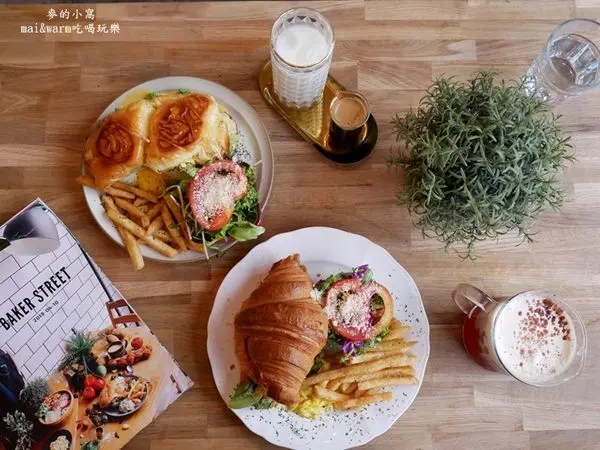 中壢美食︱貝克街Baker Street早午餐~份量大又平價，自2019.5月搬到新址，空間更大更美