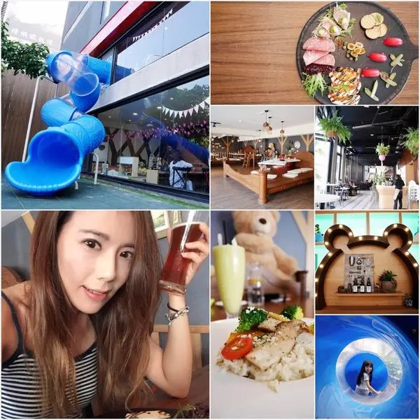 台中。親子餐廳 | 熊吧餐酒館 ♥︎ 工業風格、極具質感的用餐空間 ♥︎ 二層樓高旋轉溜滑梯讓孩子們嗨翻啦!!