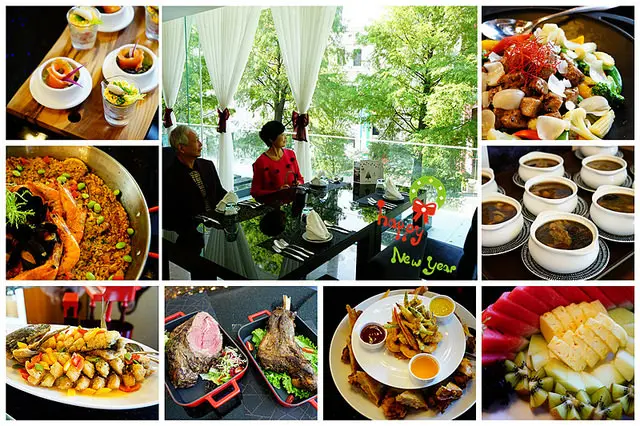 台中美食~PWF琴。森林主題餐廳 中西合併十人團圓大桌菜8800元起 果香骰子牛肉、佛跳牆、西班牙海鮮飯、英式烤牛肉每一道菜式都超大份量好滿足 還有紅酒與果汁無限暢飲