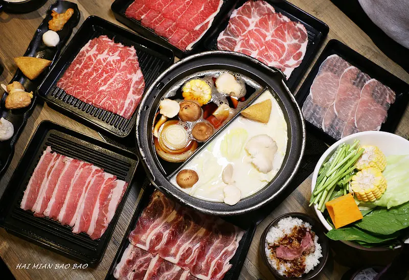 京華城美食/台北火鍋『夏部Shabu壽喜燒』優質肉品、花東野菜吃到飽，鴛鴦鍋(壽喜燒、麻辣鍋、牛奶鍋)(捷運南京三民站)