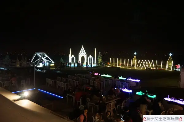 (新竹●湖口)夏季三角景觀咖啡廳~觀賞夕陽、夜景的景觀餐廳~戶外大草原~水上教堂