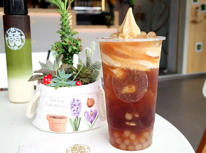 （台南。中西區美食）吃得到用純茶做的霜淇淋，烏龍霜淇淋，讓你每一口都像在品嚐烏龍的雋永茶香＠雙囍茶會｜近西門路二段-府前路圓環，友愛街｜周邊台南美食：阿堂鹹粥，包成羊肉｜