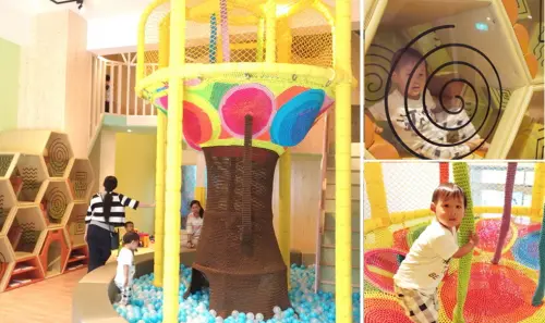 ❤北投室內親子景點【森呼吸親子館】彩色天空之樹、蜂巢迷宮串聯木屋3D動線~超放電!!