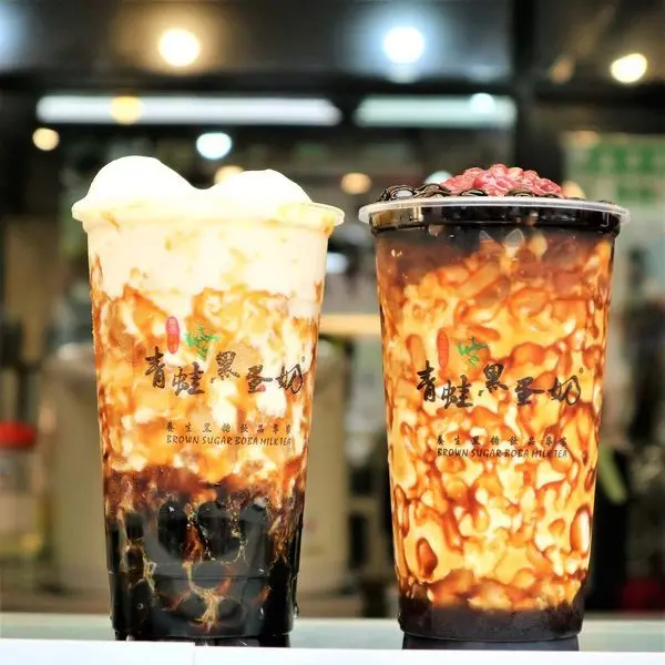 【台南】青蛙黑蛋奶。台南必喝，香醇濃郁，新品鴉片粉圓大推薦!!!