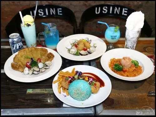 【大安美式餐廳】黑熊愛跳舞～視覺系美味，水藍色麵包+藍色海洋系飲品，夏天就該來個藍色海洋傳說！