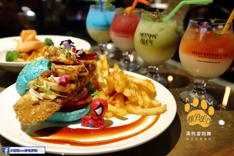 【食。台北】黑熊愛跳舞〜大安美式餐廳。食尚玩家介紹，一定要收藏，超浮誇視覺系人氣美食！(寵物友善)