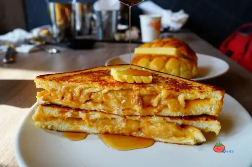 【竹北港式餐廳】大快樂香港扒房 邪惡甜點西多士內餡滿出來啦 港式牛排餐 蒸點 多樣選擇