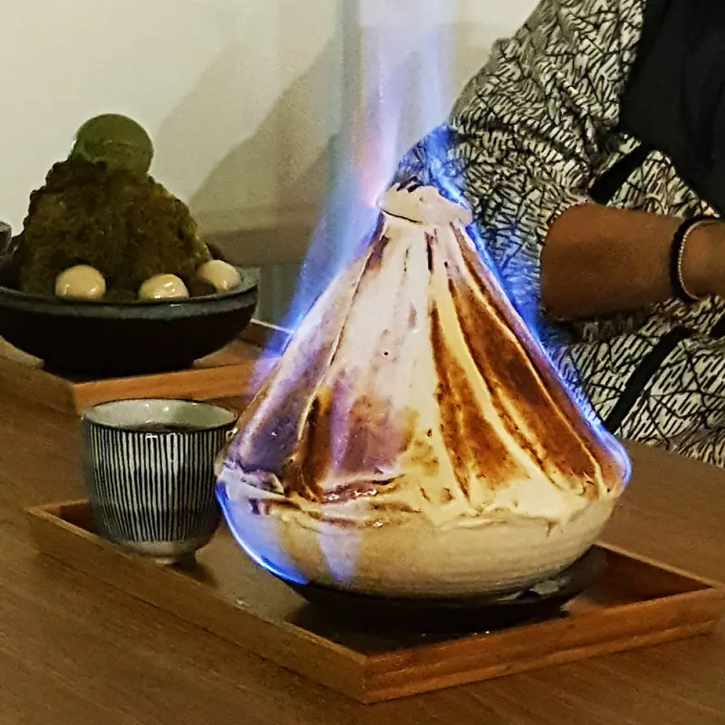 【公館美食】好想吃冰かき氷♥夜間限定火燒真白山嶽‧烤糯米糰子