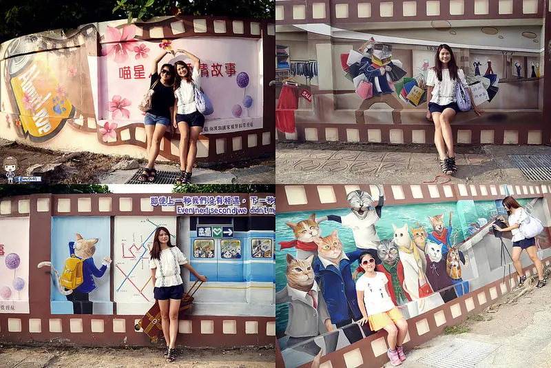 嘉義布袋景點｜喵星人的愛情故事，3D彩繪陪你拍照談情說愛