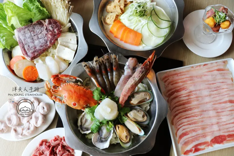 【台北內湖區】☀洋夫人牛排☀捷運葫洲站美食推薦.螃蟹天使紅蝦海鮮乾鍋買一送一只要NT999,CP值超高!