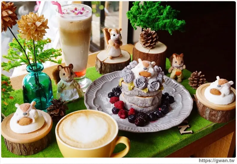 超萌花栗鼠下午茶限量供應，北大特區乾燥花咖啡廳 