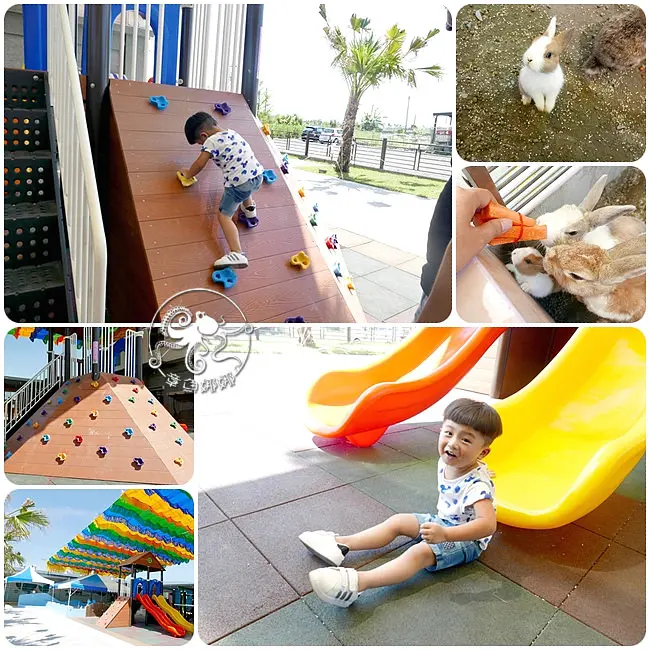 宜蘭礁溪/親子餐廳/景點【水鹿咖啡】可愛動物、沙坑、小型攀岩溜滑梯、盪鞦韆、撈魚，好多遊戲一次玩過癮，用餐兩小時；戶外遊戲區無限時。