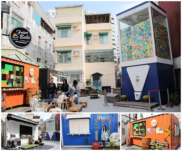 【台南市景點】藍白色巨大扭蛋機~貨櫃市集文青美拍        
      